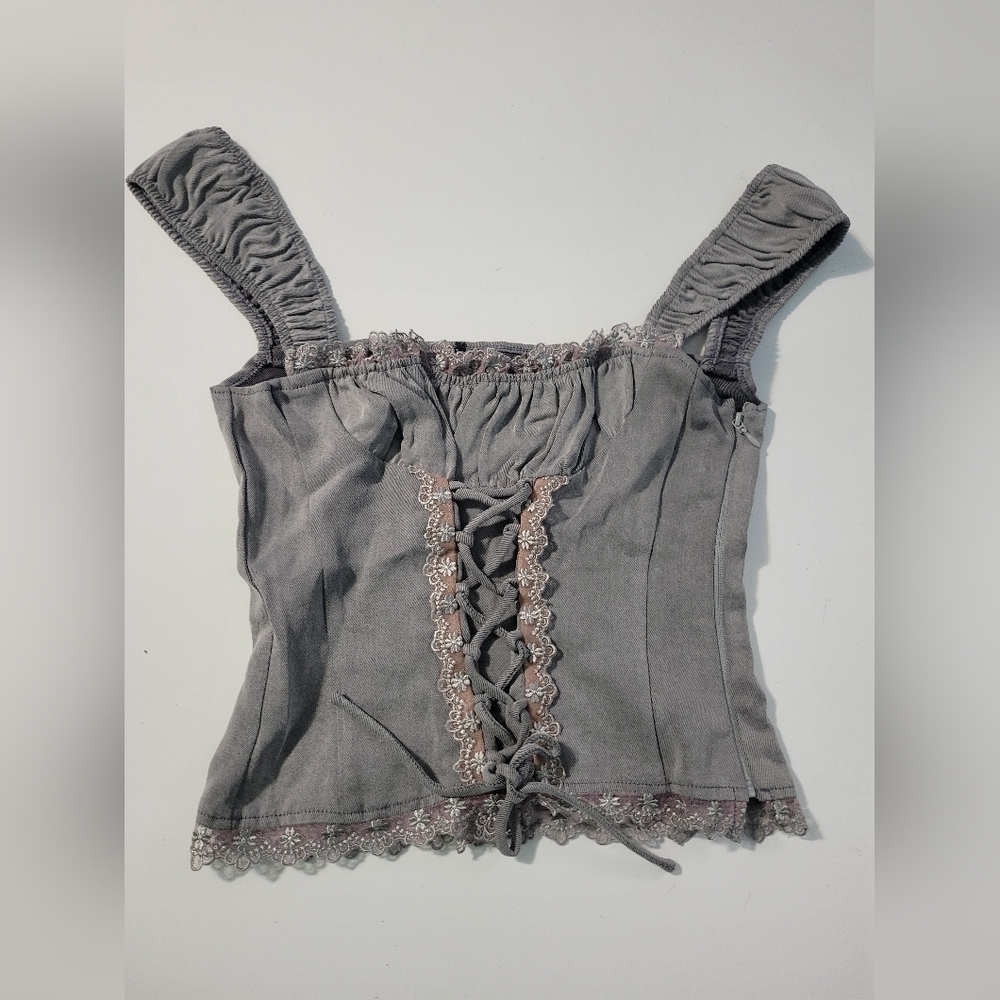 Lioness Palmer Corset in Washed Grey XS?see measurements - Picture 4 of 10